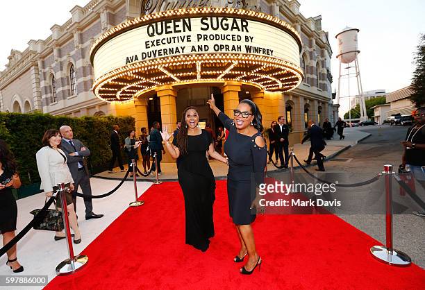 Executive producer/creator Ava DuVernay and executive producer Oprah Winfrey attend OWN: Oprah Winfrey Network's Queen Sugar premiere at the Warner...