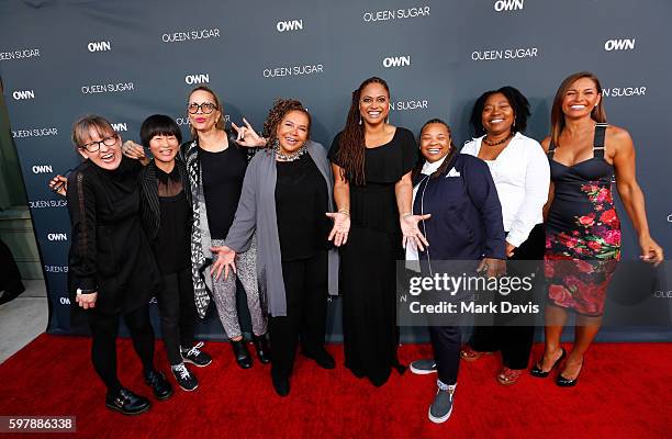 Executive producer/creator Ava DuVernay poses with "Queen Sugar" directors Kat Candler, So Yong Kim, Victoria Mahoney, Neema Barnette, Tina Mabry,...