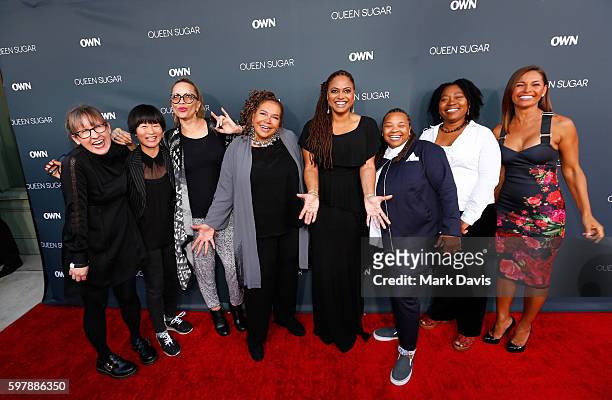 Executive producer/creator Ava DuVernay poses with "Queen Sugar" directors Kat Candler, So Yong Kim, Victoria Mahoney, Neema Barnette, Tina Mabry,...