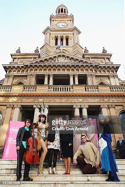 Festival Director Kerri Glasscock and City of Sydney Lord Mayor Clover Moore declare the festival open during the 2016 Sydney Fringe Festival launch...