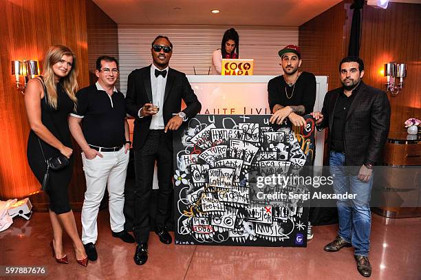 Amalia Ogievich, Gennady Barsky, Future Hendrix aka Future, Christopher Florentino aka Flore and Seth Semilof attend Haute Living cover launch party...