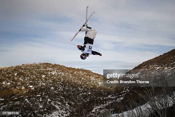 Marc-Antoine Gagnon of Canada competes during the Subaru Australian Mogul Championships on August 30, 2016 in Perisher, Australia.