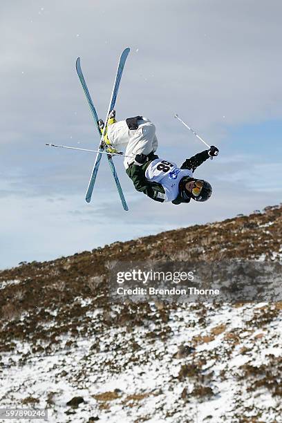 James Matheson of Australia competes during the Subaru Australian Mogul Championships on August 30, 2016 in Perisher, Australia.