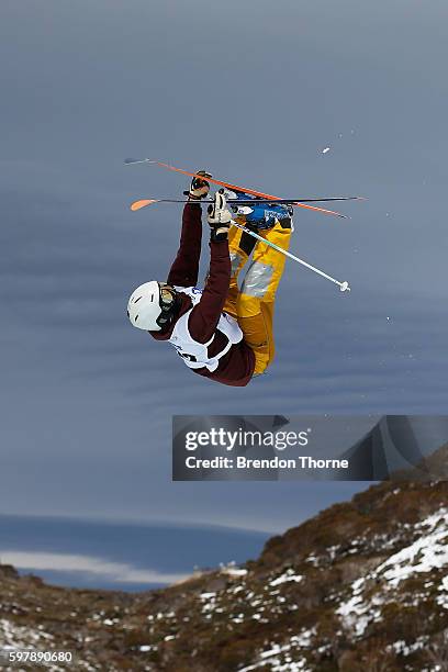 Atsuki Shiratori of Japan competes during the Subaru Australian Mogul Championships on August 30, 2016 in Perisher, Australia.