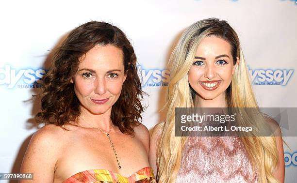 Actress Frankie Ingrassia and Miss Scotland Rachel Altenburg arrive for the Reading Of "The Blade Of Jealousy/La Celsa De Misma" held at The Odyssey...