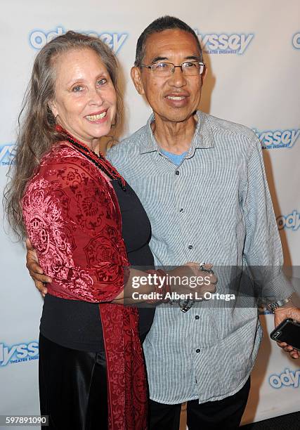 Director Denise Blasor and writer Henry Ong arrive for the Reading Of "The Blade Of Jealousy/La Celsa De Misma" held at The Odyssey Theatre on August...