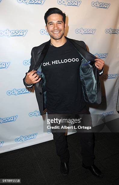 Actor David Carreno arrives for the Reading Of "The Blade Of Jealousy/La Celsa De Misma" held at The Odyssey Theatre on August 29, 2016 in Los...