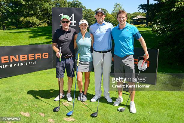 Jay Haas and Paige Mackenzie during the The Berenberg Gary Player Invitational 2016 New York at GlenArbor Golf Club on August 29, 2016 in Bedford...