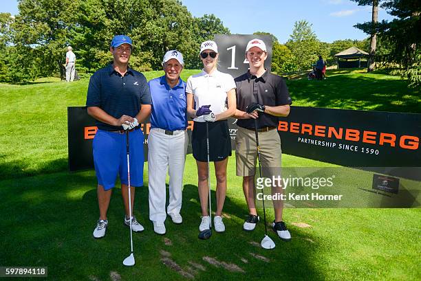Gary Player and Anna Rawson during the The Berenberg Gary Player Invitational 2016 New York at GlenArbor Golf Club on August 29, 2016 in Bedford...