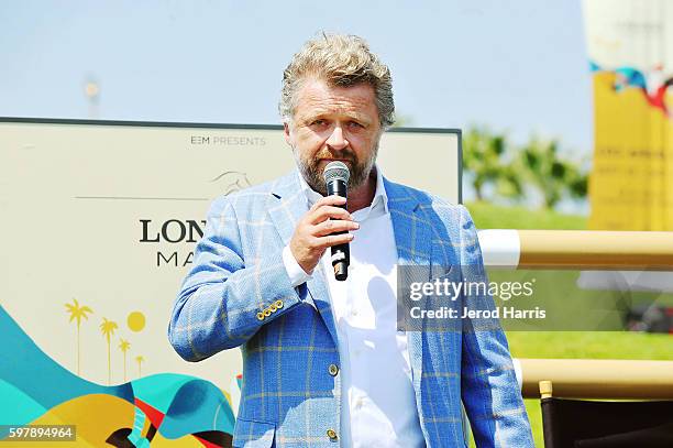 Christophe Ameeuw, CEO EEM/Longines Masters attends the preview of 'Longines Masters Experience' at Long Beach Harbor Lighthouse on August 29, 2016...