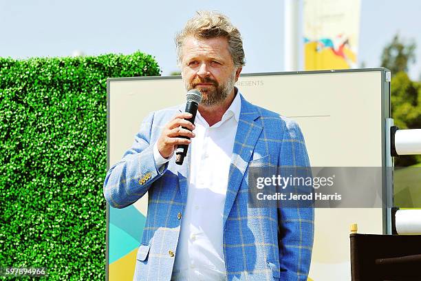Christophe Ameeuw, CEO EEM/Longines Masters attends the preview of 'Longines Masters Experience' at Long Beach Harbor Lighthouse on August 29, 2016...