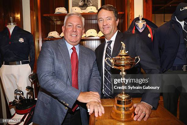 Jeff Price and Davis Love III attend POLO Ralph Lauren and Davis Love III Celebrate the 41st Annual Ryder Cup on August 29, 2016 in New York City.