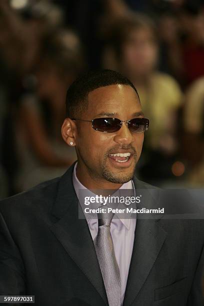 American actor Will Smith at the premiere of 'I, Robot' in Leicester Square, London, 4th August 2004.