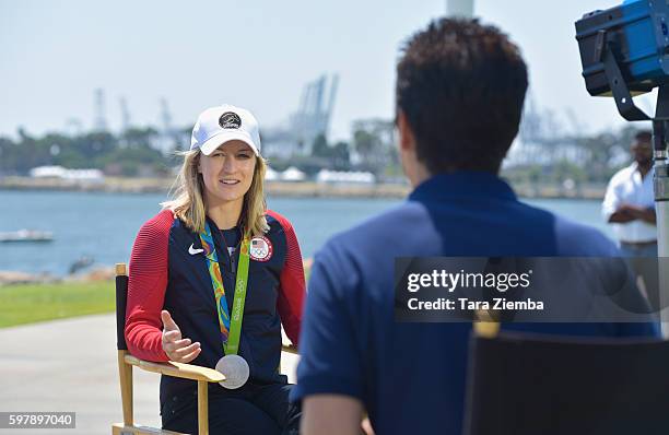 Olympic Silver Medalist Lucy Davis attends the Longines Masters of Los Angeles preview at Long Beach Harbor Lighthouse on August 29, 2016 in Long...