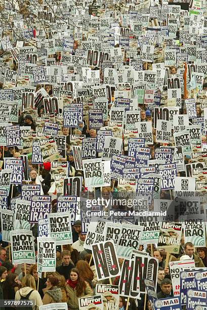 Demonstration against the Iraq War in London, 15th February 2003.