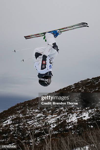 Camille Cabrol of France competes during the Subaru Australian Mogul Championships on August 30, 2016 in Perisher, Australia.