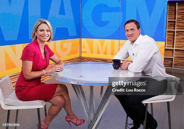 Olympic swimmer Ryan Lochte is a guest on "Good Morning America," 8/30/16, airing on the Walt Disney Television via Getty Images Television Network....