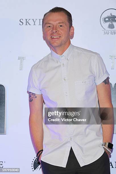 Actor Simon Pegg attends a Photocall & Press Conference during the promotional tour of the Paramount Pictures title 'Star Trek Beyond' at the St....
