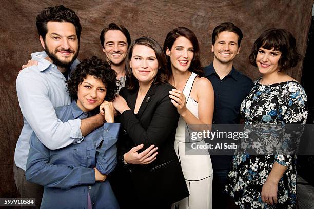 "The Intervention" cast Ben Schwartz, Alia Shawkat, Jason Ritter, Clea DuVall, Cobie Smulders, Vincent Piazza, and Melanie Lynskey are photographed...