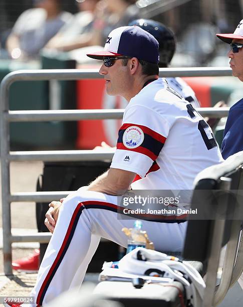 Manager Robin Ventura of the Chicago White Sox watches as his team takes on the Toronto Blue Jays at U.S. Cellular Field on June 26, 2016 in Chicago,...