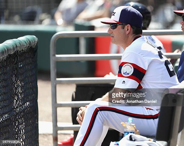 Manager Robin Ventura of the Chicago White Sox watches as his team takes on the Toronto Blue Jays at U.S. Cellular Field on June 26, 2016 in Chicago,...
