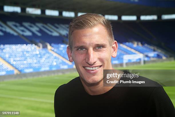 Leicester City's Marc Albrighton Signs New Contract with Leicester City at the King Power Stadium on August 30th , 2016 in Leicester, United Kingdom.