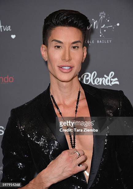 Human Ken Doll Justin Jedlica attends Ava Capras 21st birthday celebration at The Argyle on August 29, 2016 in Hollywood, California.