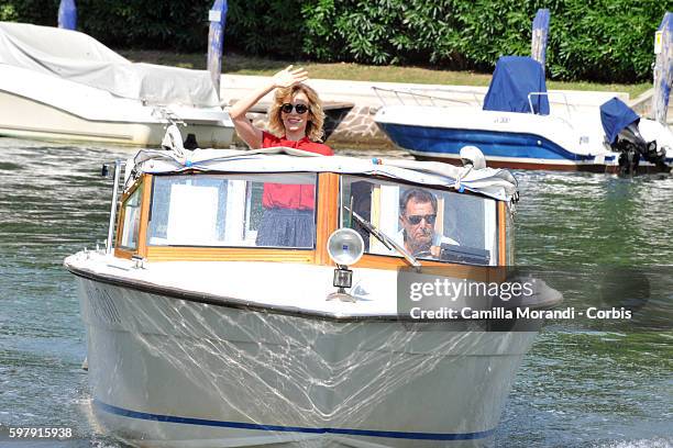 Festival hostess Sonia Bergamasco arrives at the 73rd Venice Film Festival on August 30, 2016 in Venice, Italy.