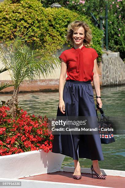 Festival hostess Sonia Bergamasco arrives at the 73rd Venice Film Festival on August 30, 2016 in Venice, Italy.