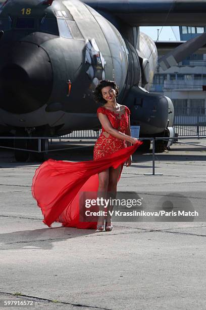 Classical pianist Khatia Buniatishvili is photographed for Paris Match on May 6, 2016 in Le Bourget, France.