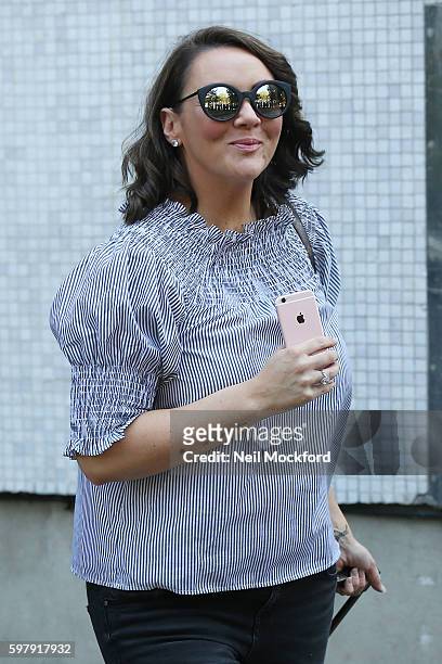 Martine McCutcheon seen at the ITV Studios on August 30, 2016 in London, England.