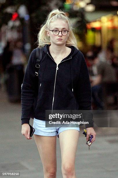 Sophie Turner sighting on August 26, 2016 in London, England.