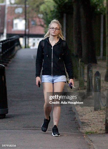 Sophie Turner sighting on August 26, 2016 in London, England.