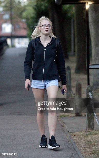 Sophie Turner sighting on August 26, 2016 in London, England.