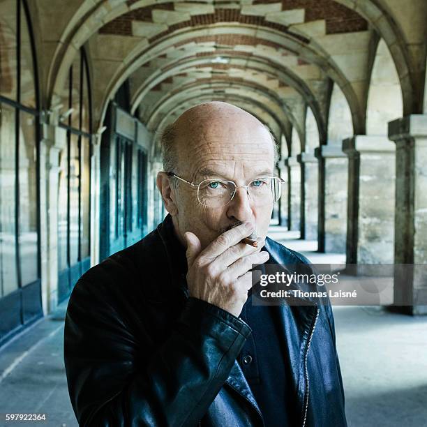 Author Volker Schlondorff is photographed for Self Assignment on April 8, 2008 in Paris, France.