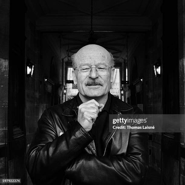 Author Volker Schlondorff is photographed for Self Assignment on April 8, 2008 in Paris, France.