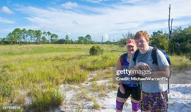 hikers in ocala national forest - ocala national forest stock pictures, royalty-free photos & images