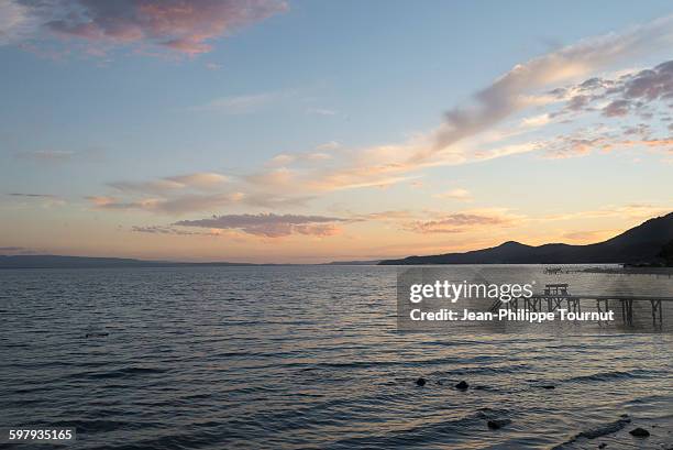 sunset on the sea from gallipoli peninsula, turkey - sea of marmara stock pictures, royalty-free photos & images
