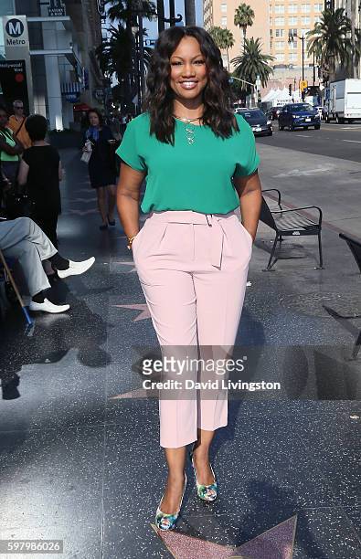 Actress/host Garcelle Beauvais poses on Hollywood Blvd at Hollywood Today Live at W Hollywood on August 30, 2016 in Hollywood, California.