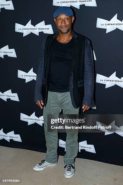 Actor Edouard Montoute attends the "Nocturama" Paris Premiere at Cinematheque Francaise on August 30, 2016 in Paris, France.