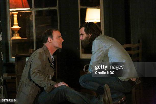 Will" Episode 213 -- Pictured: Brían F. O'Byrne as Ken Karn, Gethin Anthony as Charles Manson --