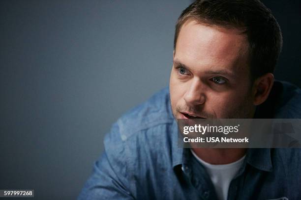 The Hand That Feeds You" Episode 609 -- Pictured: Patrick J. Adams as Michael Ross --