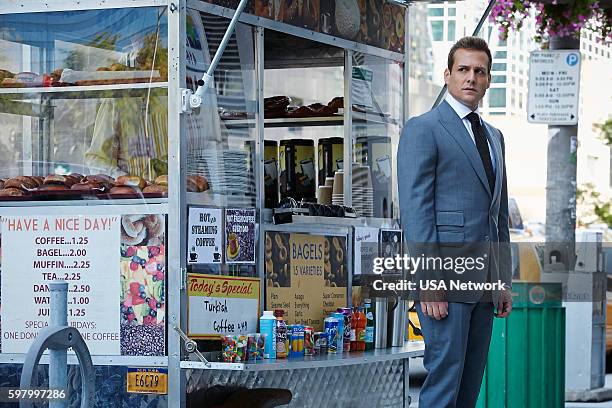 The Hand That Feeds You" Episode 609 -- Pictured: Gabriel Macht as Harvey Specter --