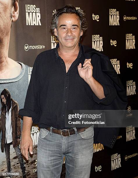 Eduard Fernandez attends the 'Lejos del Mar' premiere at Palafox cinema on August 30, 2016 in Madrid, Spain.