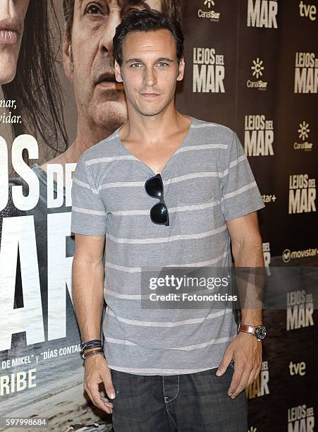 Enric Sales attends the 'Lejos del Mar' premiere at Palafox cinema on August 30, 2016 in Madrid, Spain.