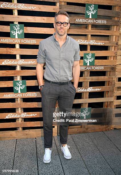 Actor Ryan Reynolds attends The One Tree Initiative Celebration at The Highline on August 30, 2016 in New York City.