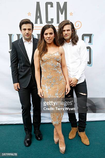 Singers Neil Perry, Kimberly Perry, and Reid Perry of The Band Perry attend the 10th Annual ACM Honors at the Ryman Auditorium on August 30, 2016 in...
