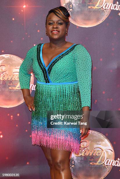 Tameka Empson arrives for the Red Carpet Launch of 'Strictly Come Dancing 2016' at Elstree Studios on August 30, 2016 in Borehamwood, England.