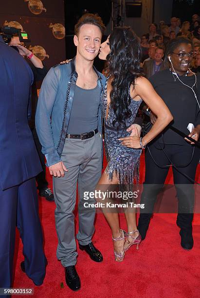 Kevin Clifton and Karen Clifton arrive for the Red Carpet Launch of 'Strictly Come Dancing 2016' at Elstree Studios on August 30, 2016 in...