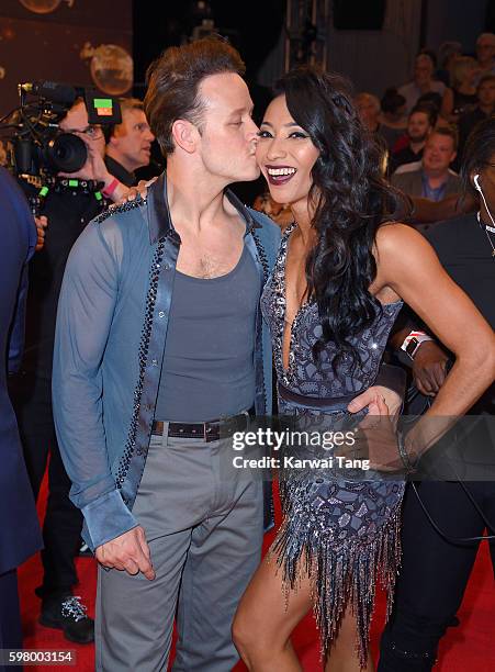 Kevin Clifton and Karen Clifton arrive for the Red Carpet Launch of 'Strictly Come Dancing 2016' at Elstree Studios on August 30, 2016 in...